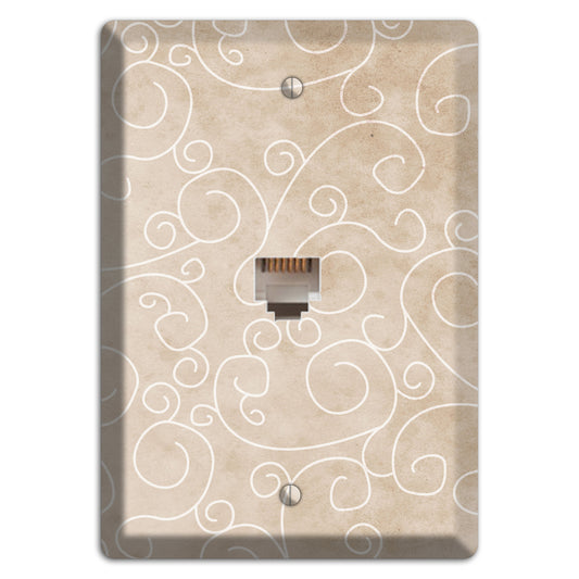 Wafer Neutral Texture Phone Wallplate