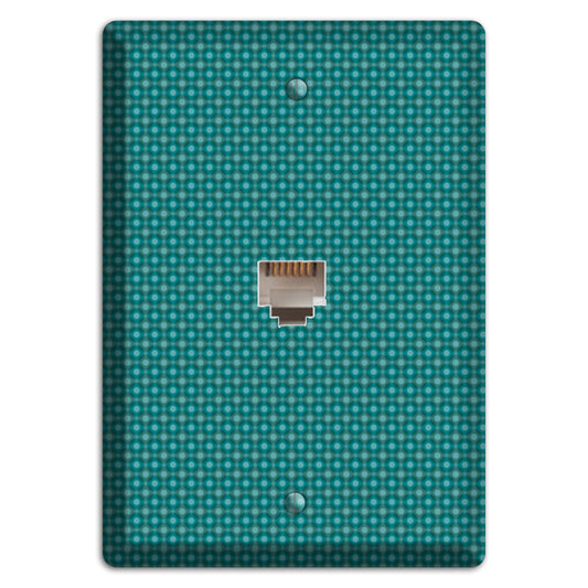 Multi Turquoise Checkered Concentric Circles Phone Wallplate