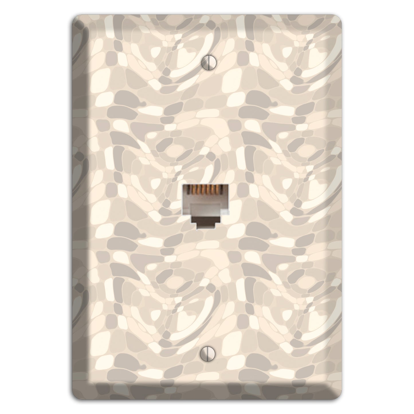 Beige Large Abstract Phone Wallplate