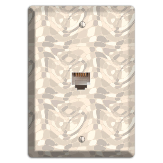 Beige Large Abstract Phone Wallplate