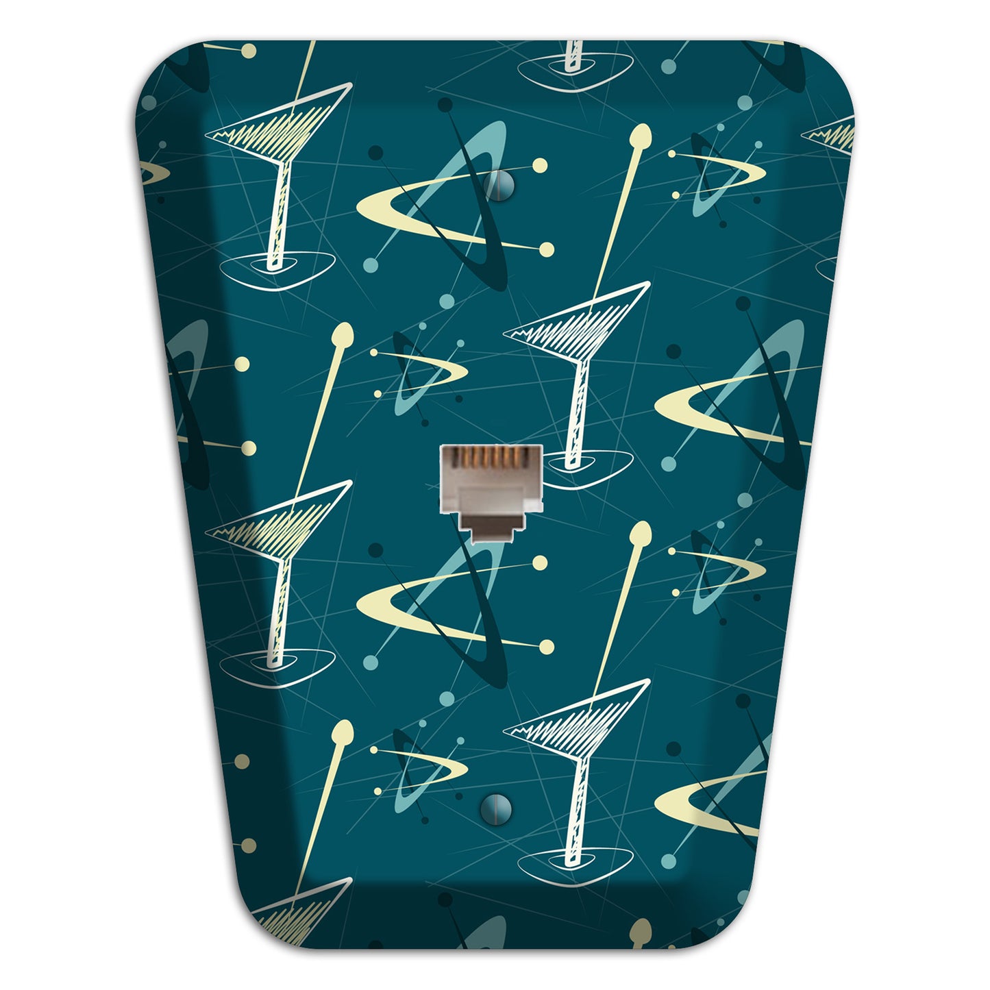Navy Cocktail Hour Phone Wallplate