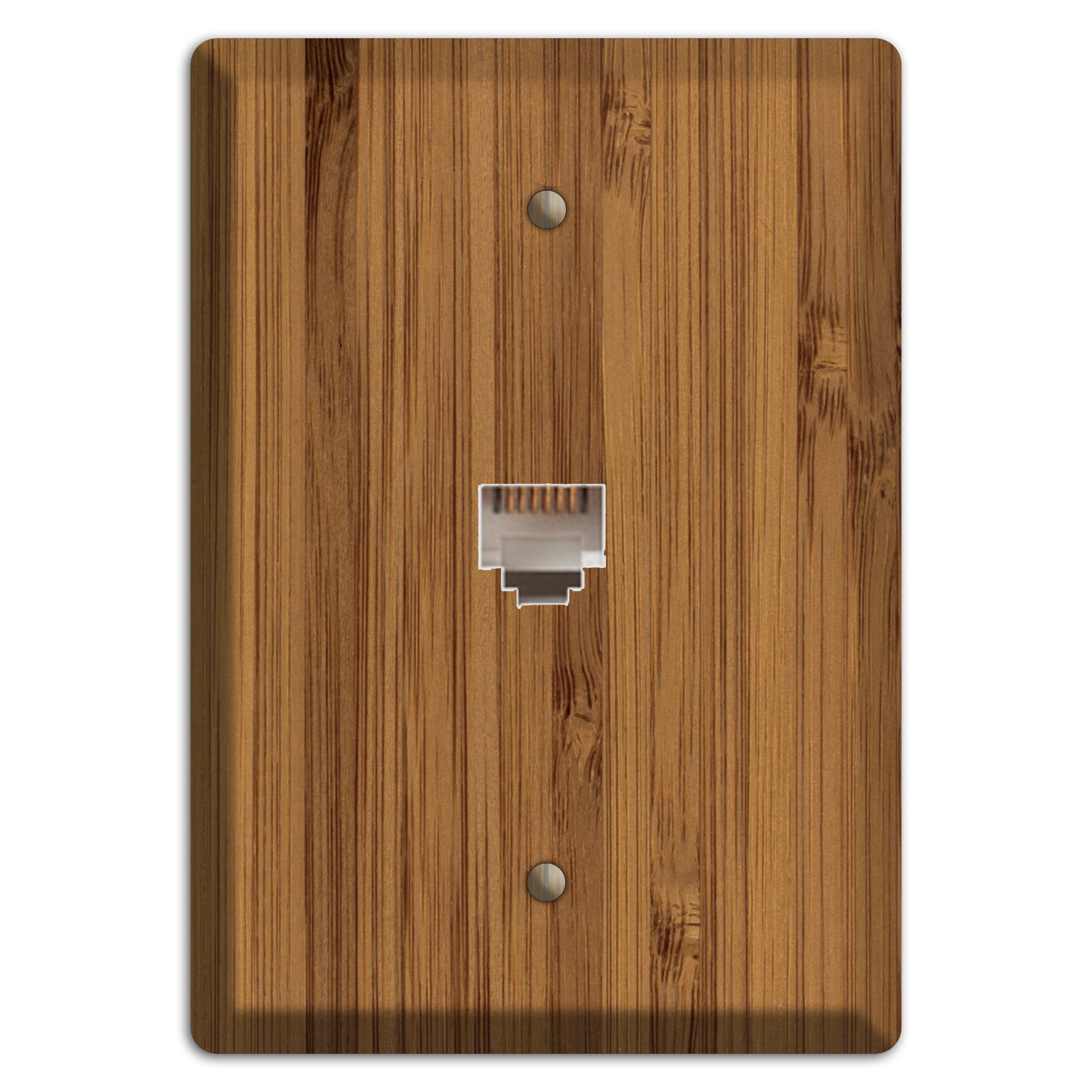 Caramel Bamboo Wood Phone Hardware with Plate