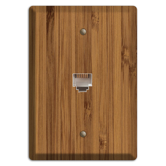 Caramel Bamboo Wood Phone Hardware with Plate