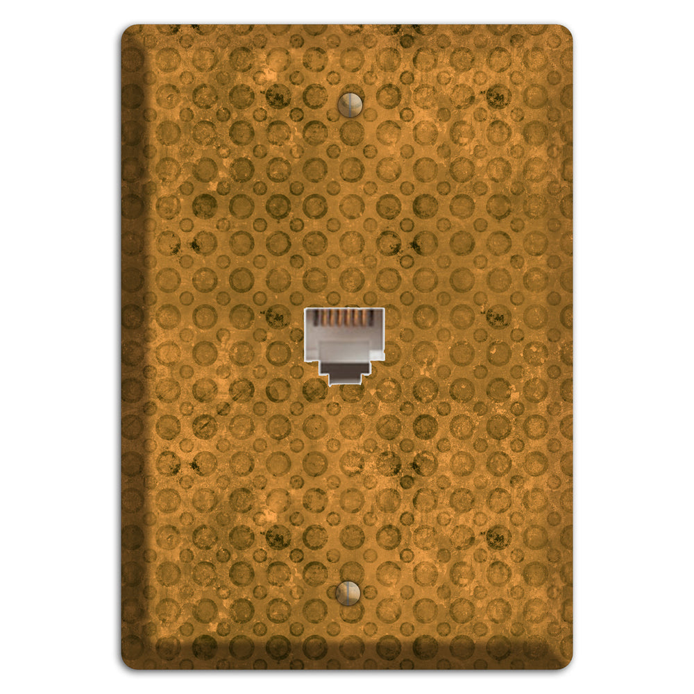Mustard Circles Phone Wallplate