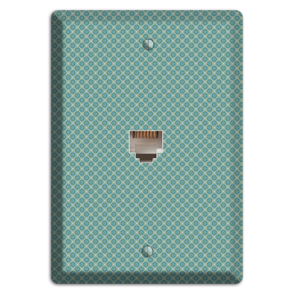 Sage Tiny Arabesque Phone Wallplate