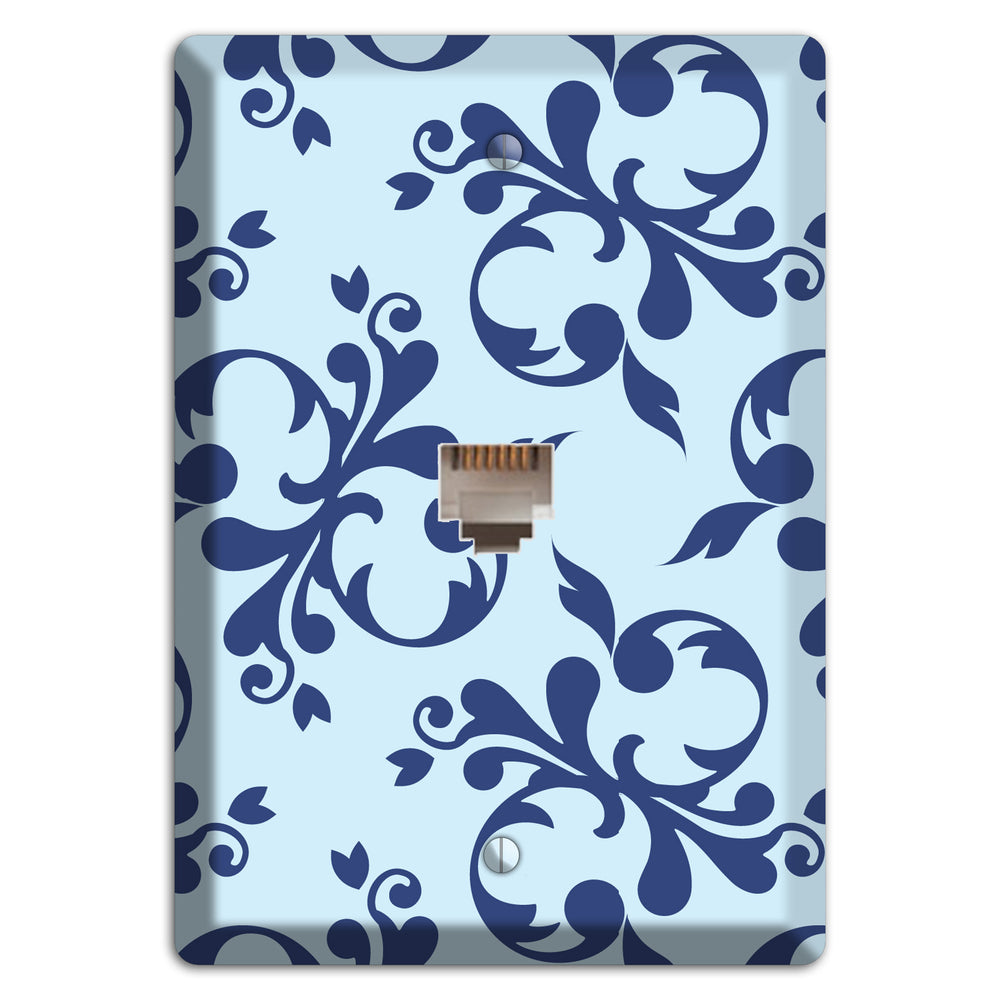 Blue Victorian Toile Phone Wallplate