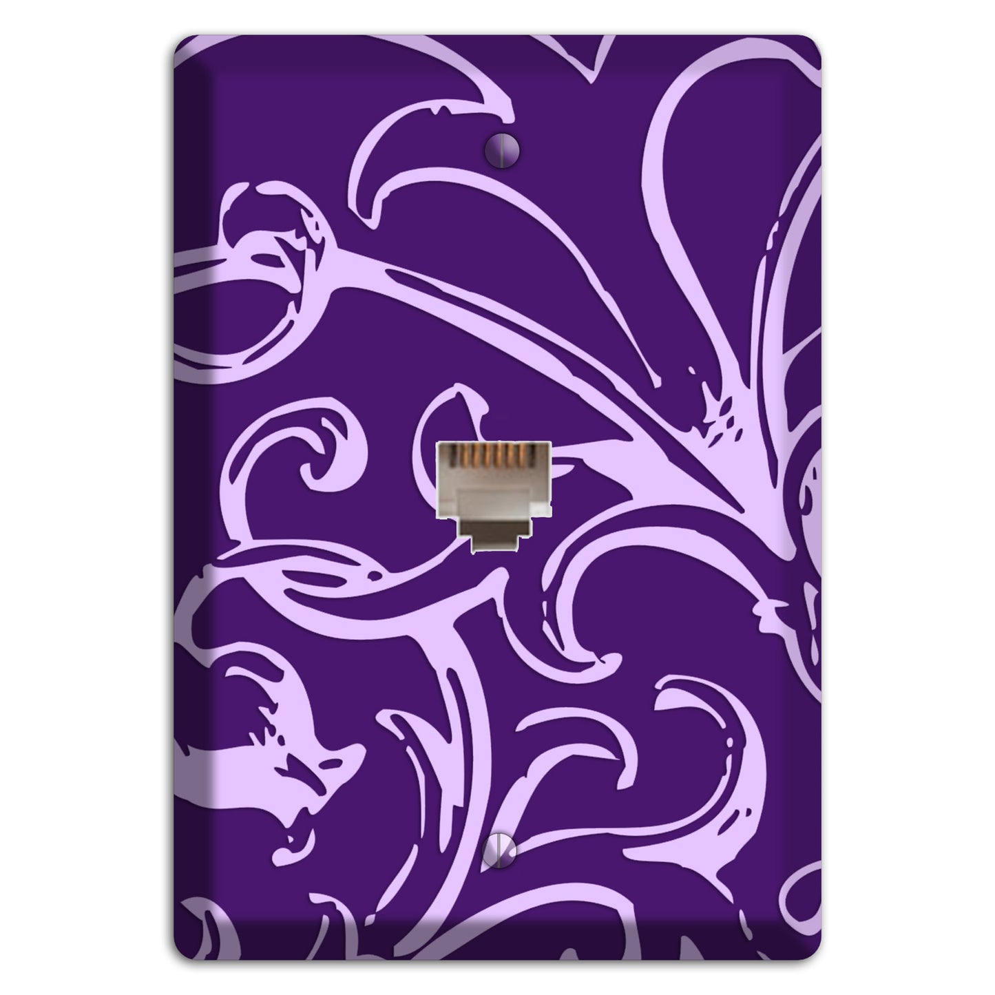 Victorian Purple Phone Wallplate