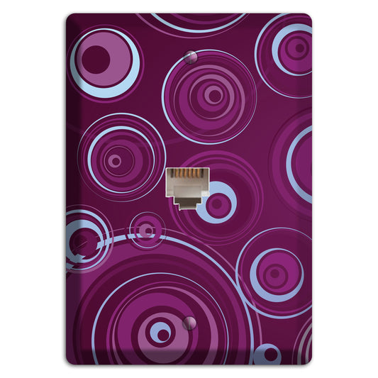 Purple Circles 3 Phone Wallplate