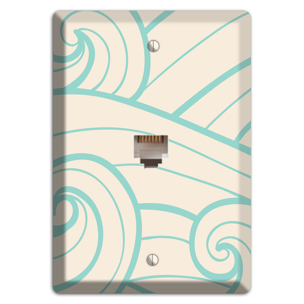 Abstract Curl Cream Phone Wallplate