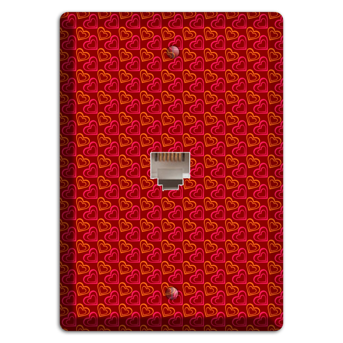 Red and Orange Hearts Phone Wallplate