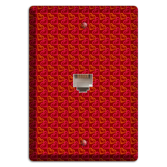 Red and Orange Hearts Phone Wallplate