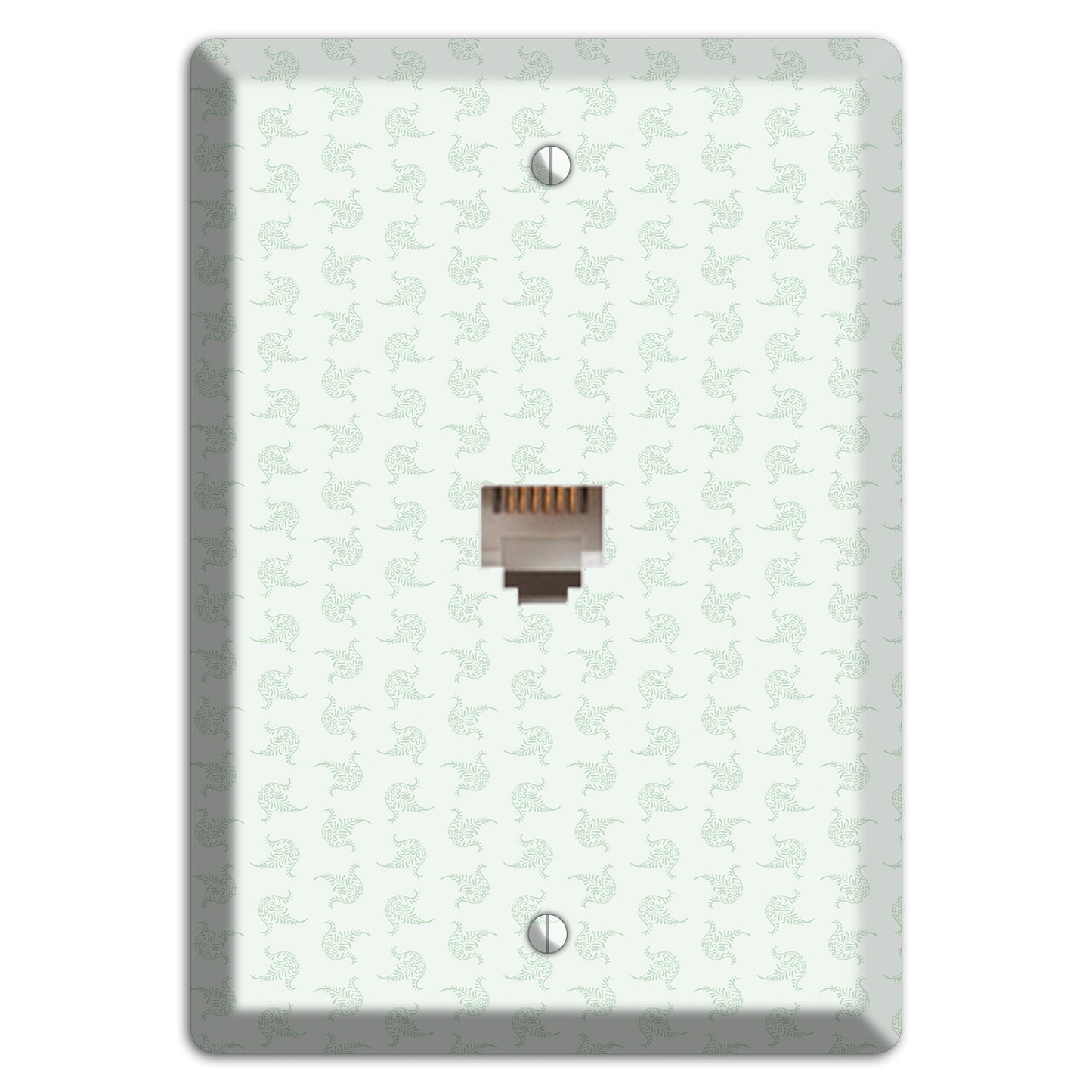 Mint Tiny Trefoil Cartouche Phone Wallplate