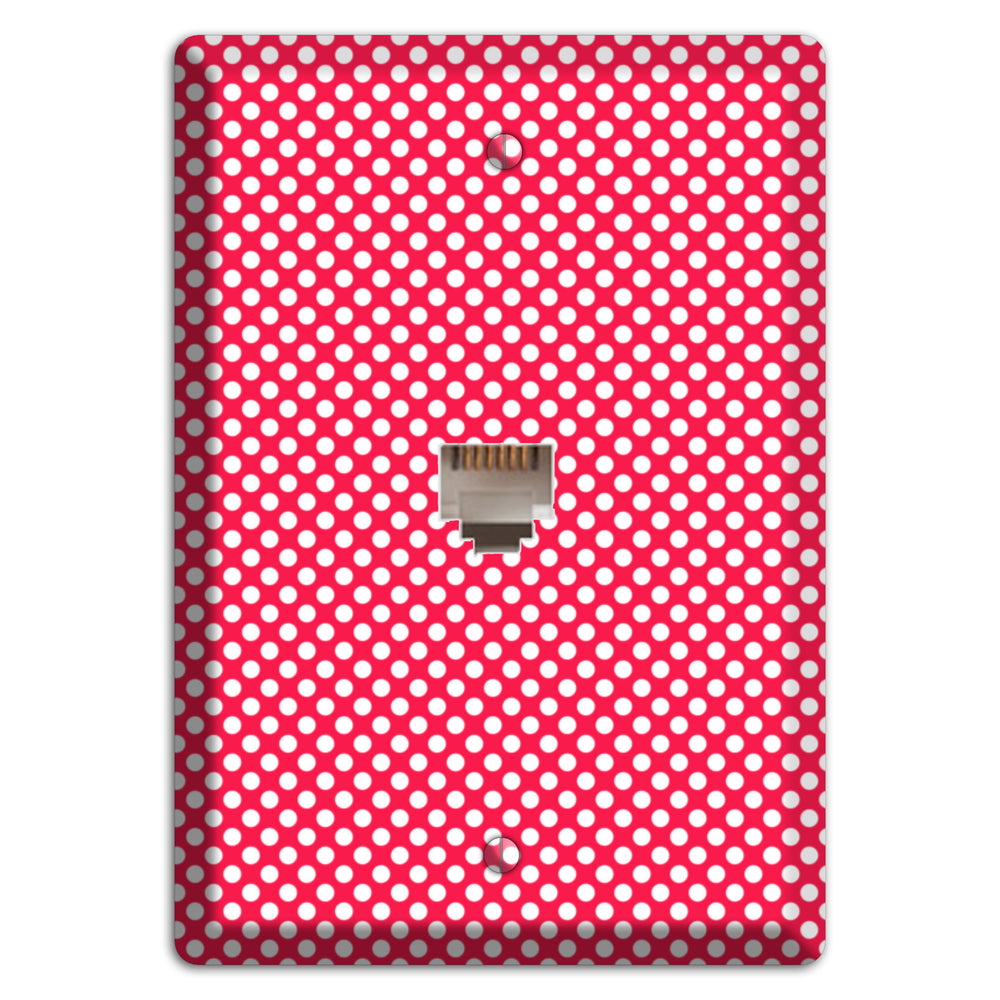 Fuschia with Pink Tiny Polka Dots Phone Wallplate