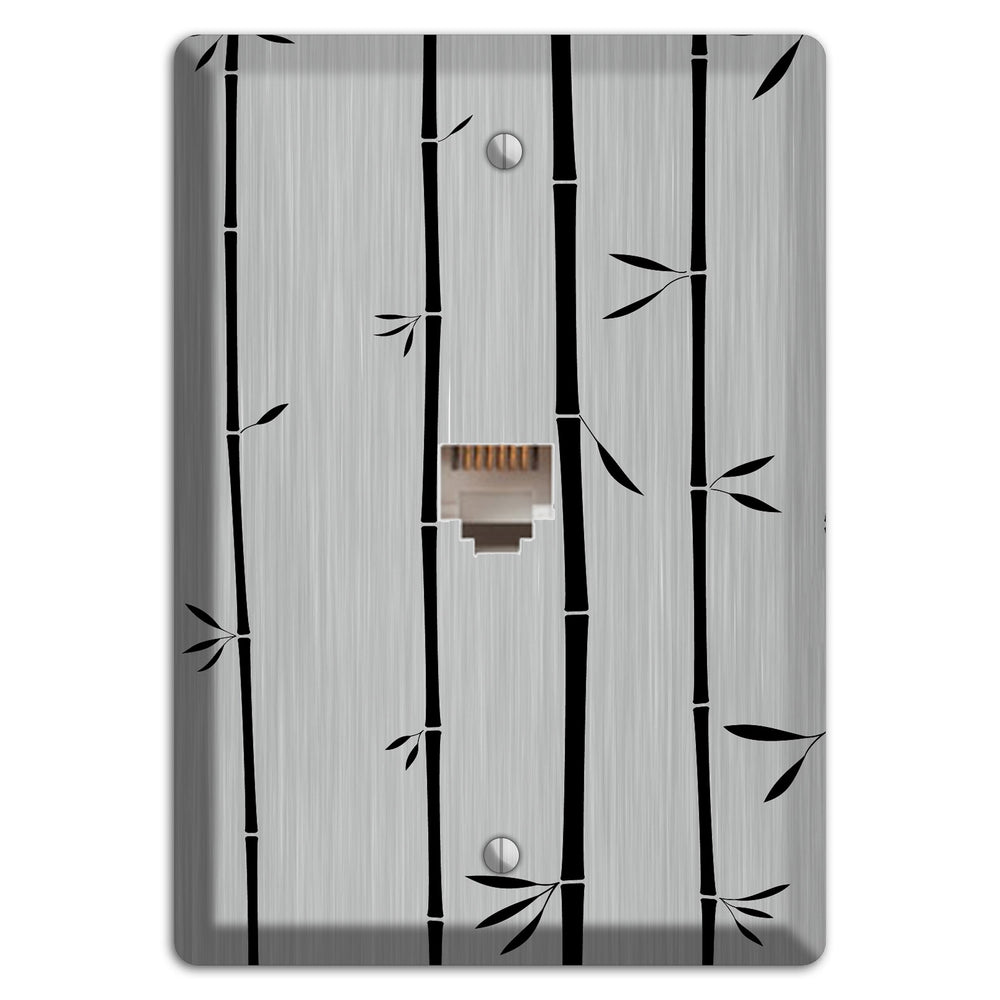 Bamboo Stainless Steel Phone Wallplate