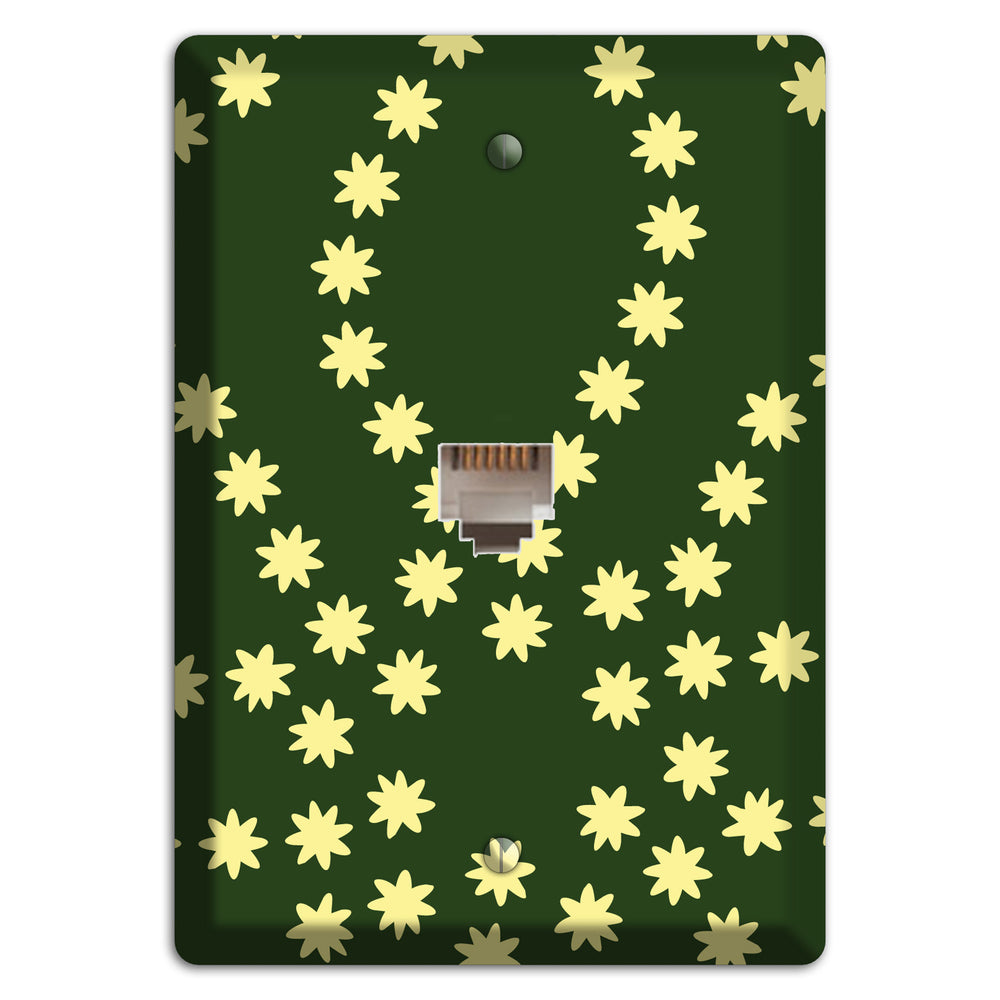Green with Yellow Constellation Phone Wallplate