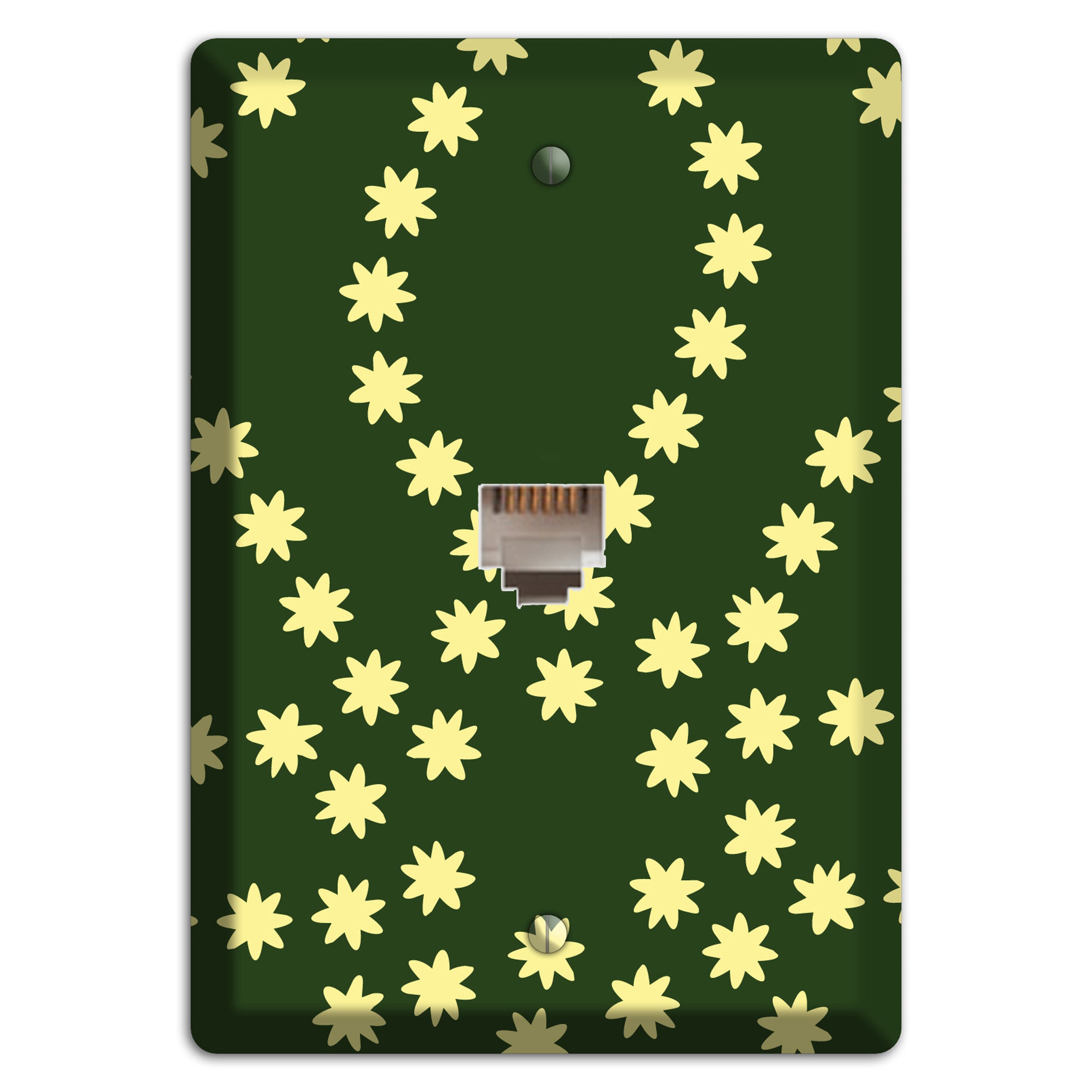 Green with Yellow Constellation Phone Wallplate