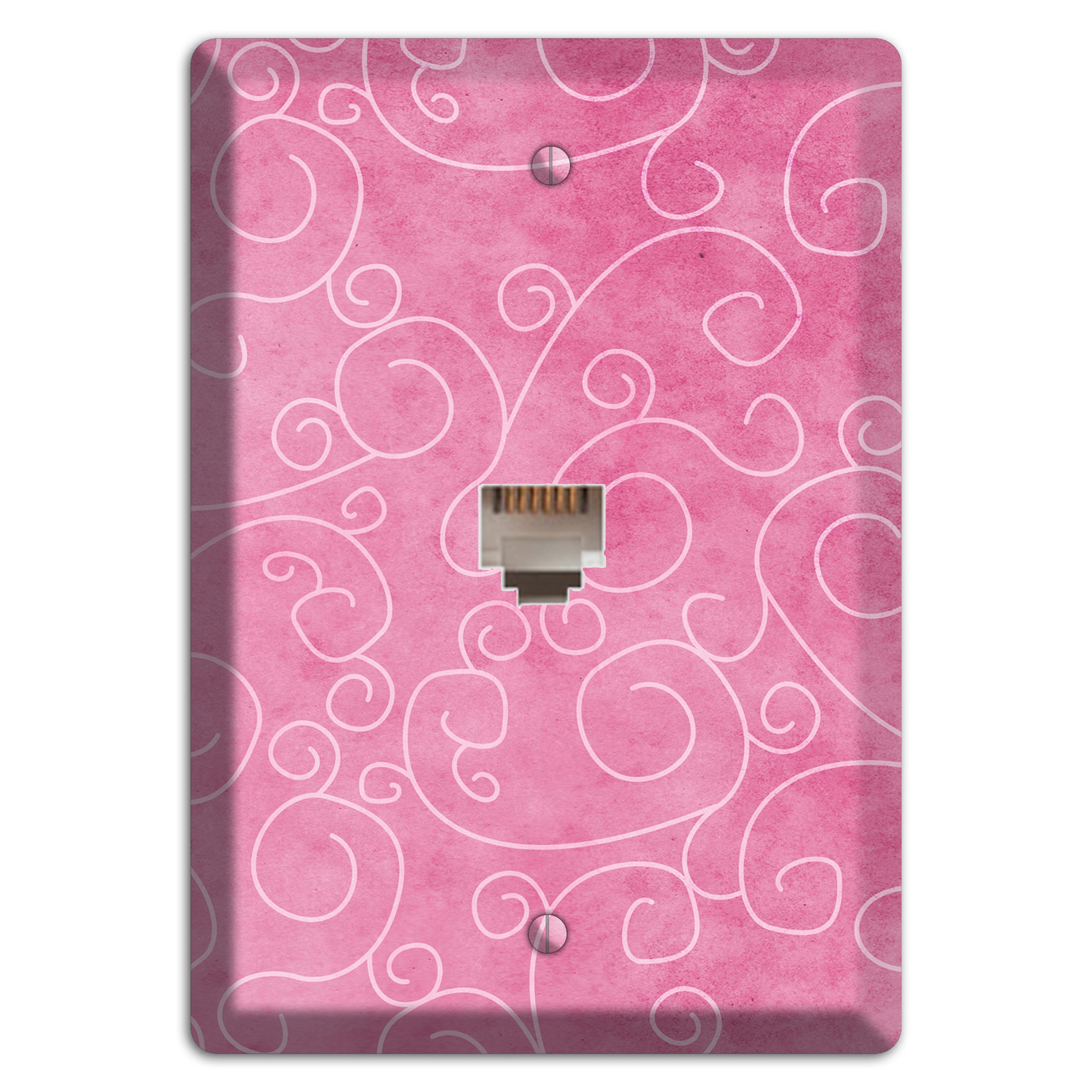 Kobi Pink Texture Phone Wallplate