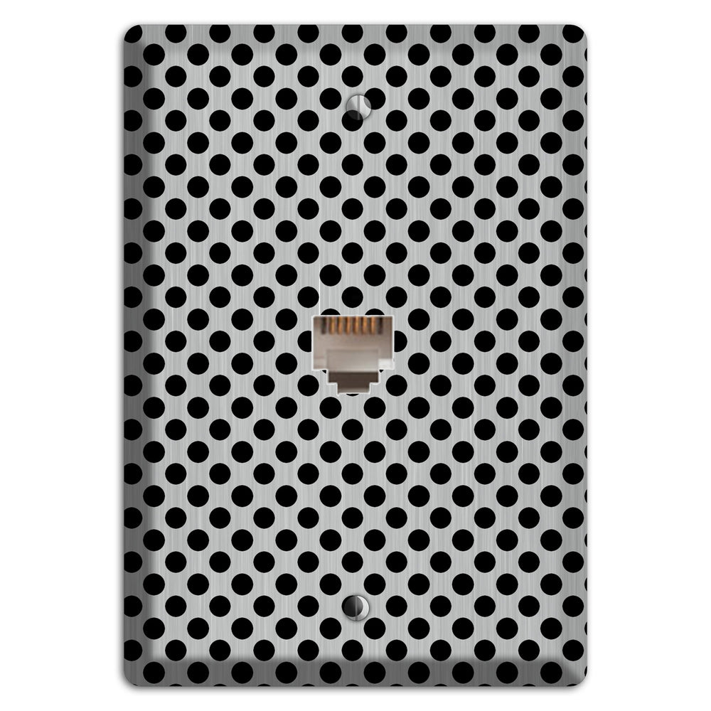 Packed Small Polka Dots Stainless Steel Phone Wallplate