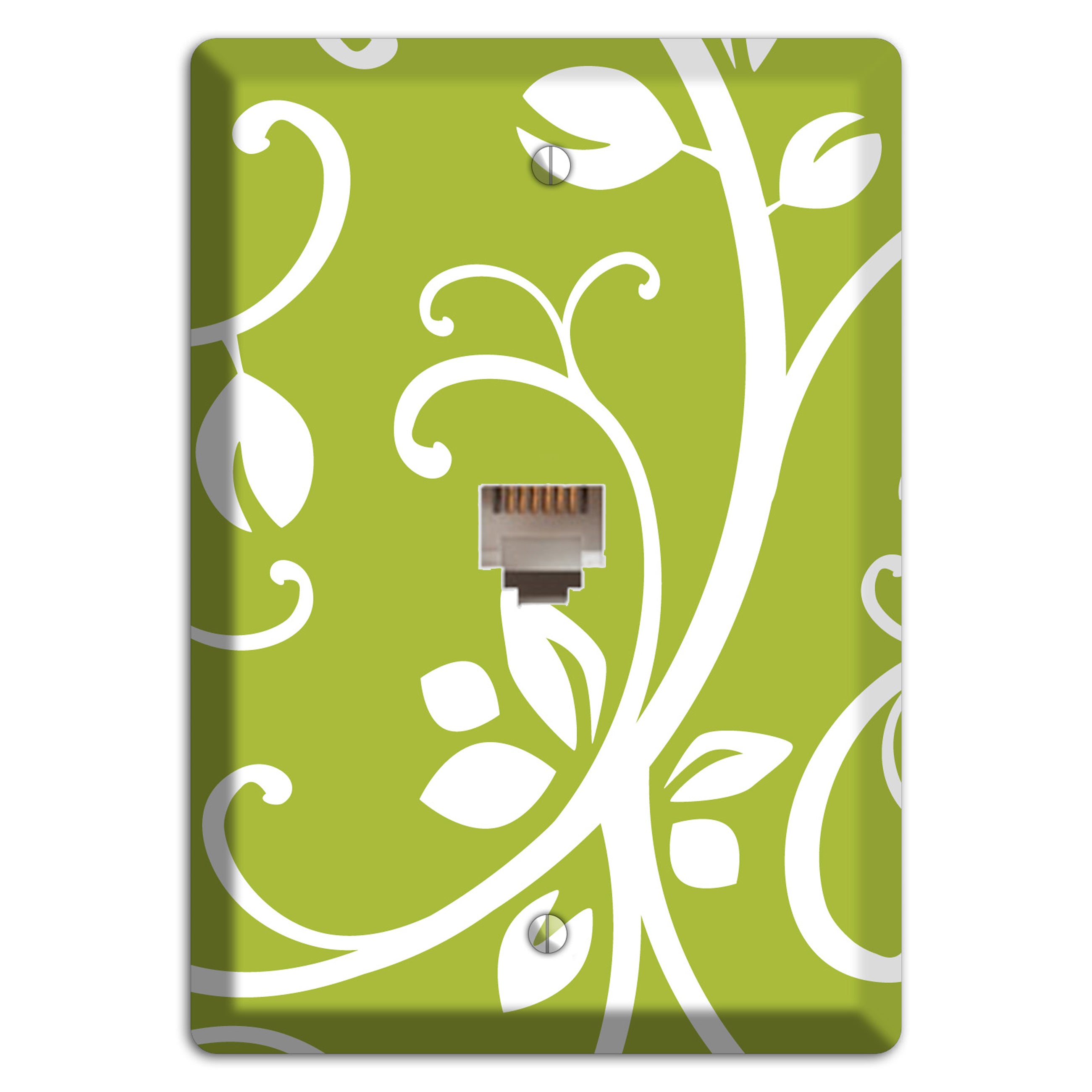 Green Bud Sprig Phone Wallplate
