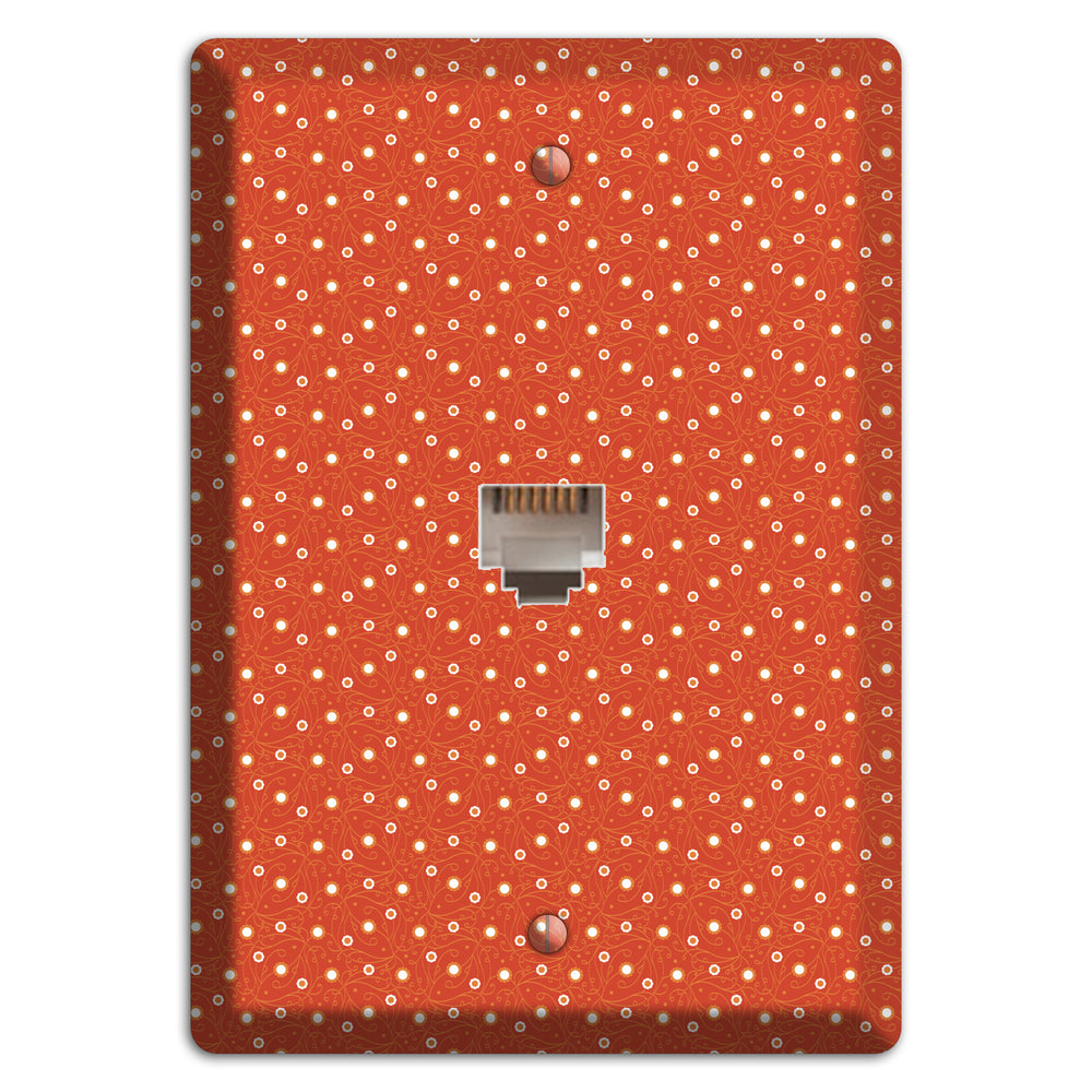 Tiny Red Vine Floral Phone Wallplate