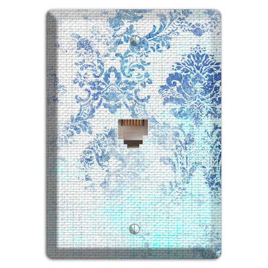 Ice Cold Whimsical Damask Phone Wallplate