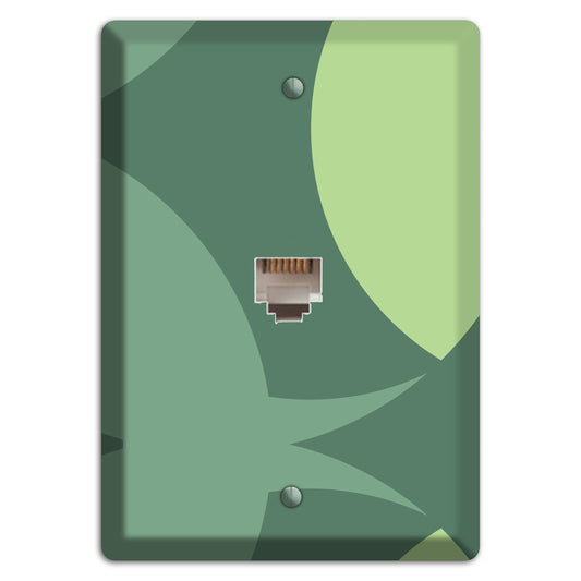 Green Abstract Phone Wallplate