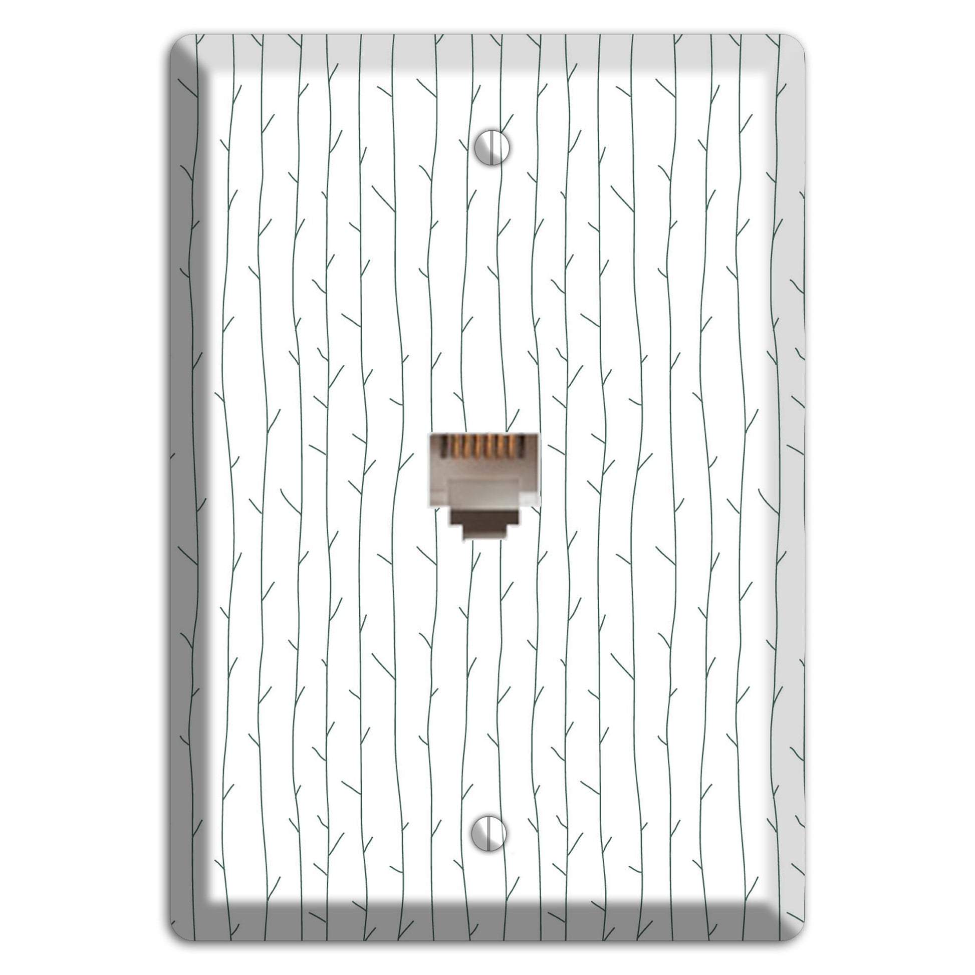 Leaves Style D Phone Wallplate