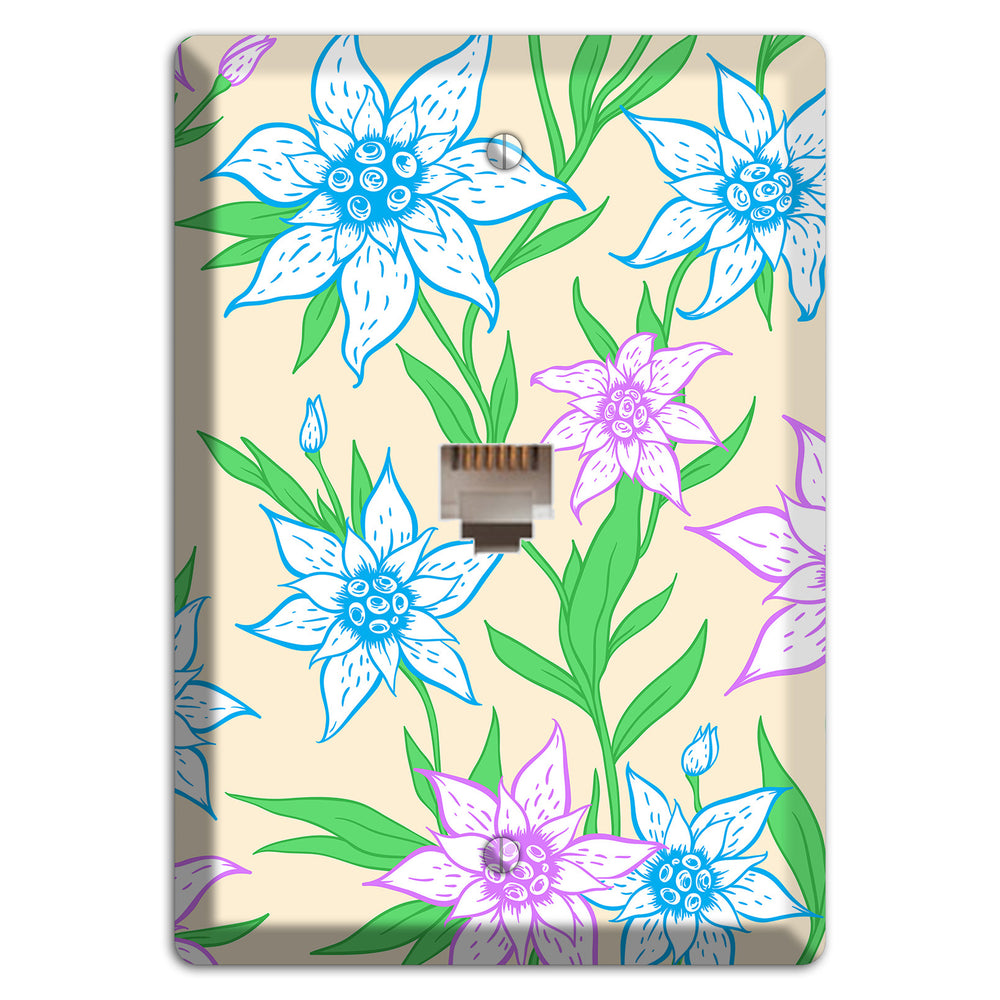 Hand Drawn Flowers Style A Phone Wallplate