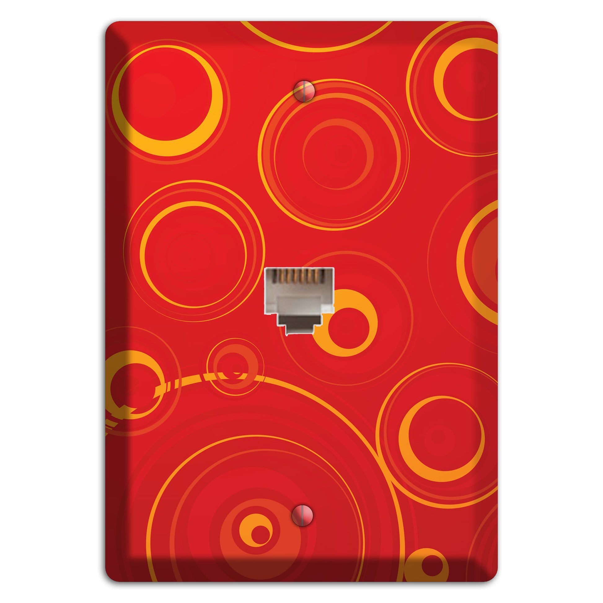 Red Circles Phone Wallplate
