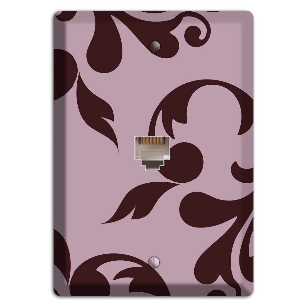 Dusty Rose and Burgundy Toile Phone Wallplate