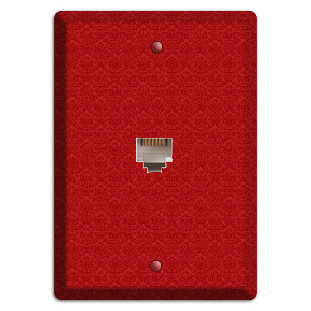 Red Cartouche Phone Wallplate