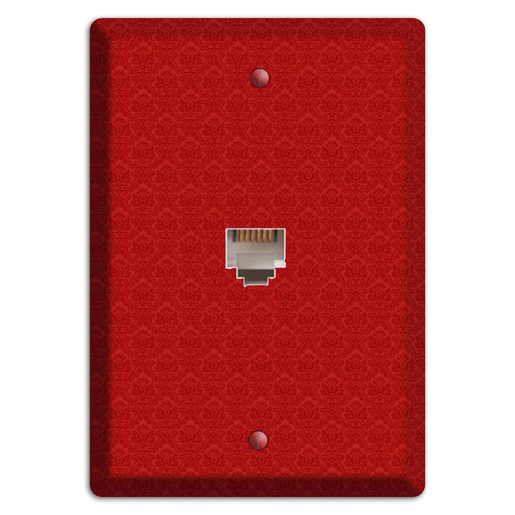 Red Cartouche Phone Wallplate