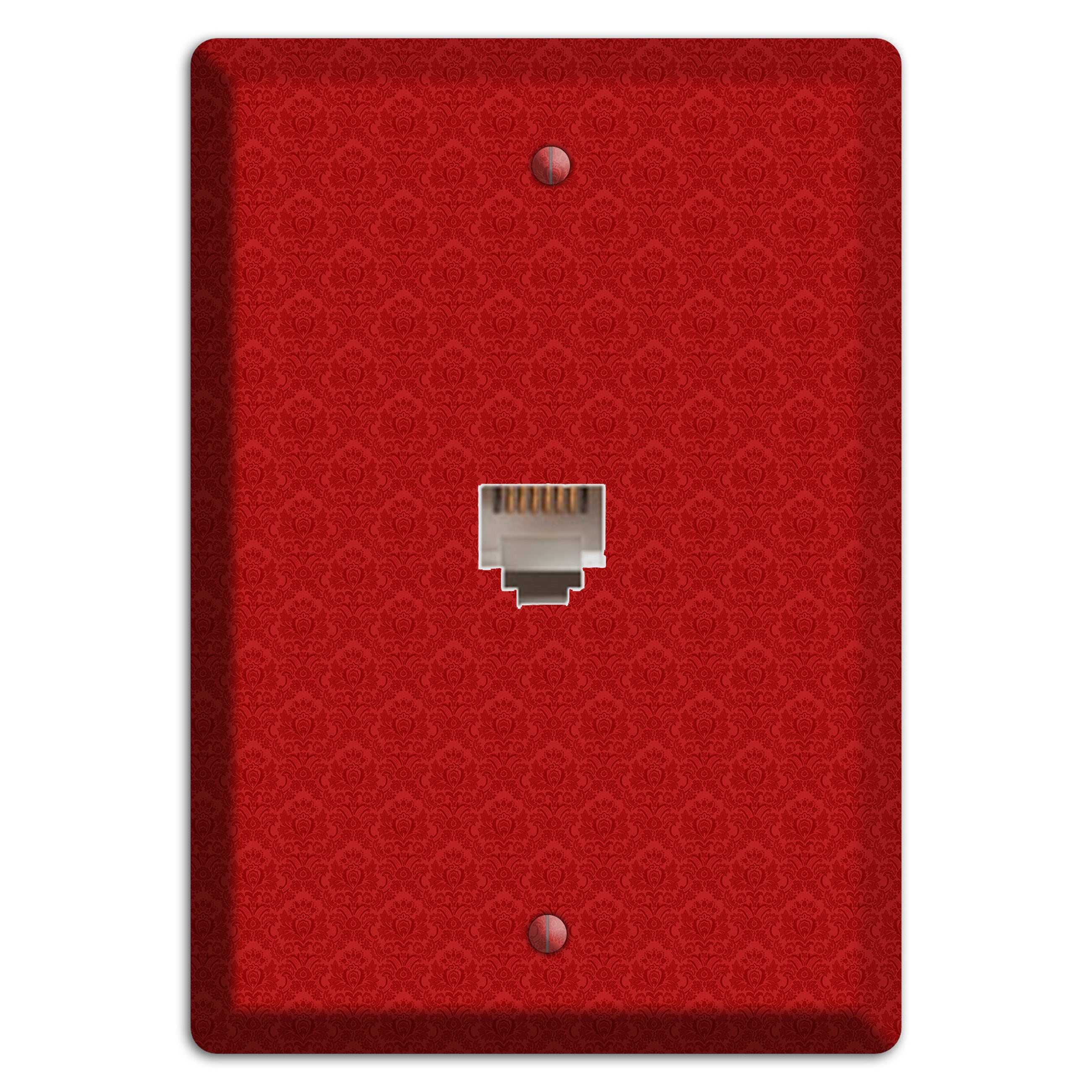 Red Cartouche Phone Wallplate