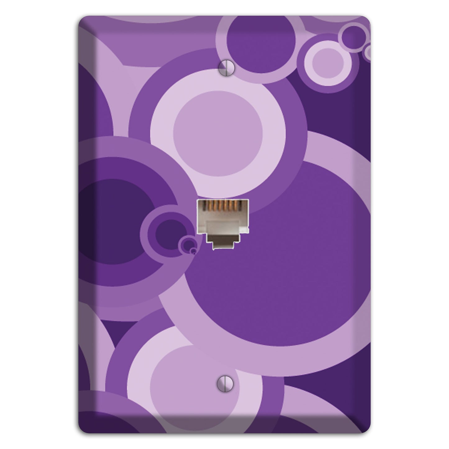 Purple Circles Phone Wallplate