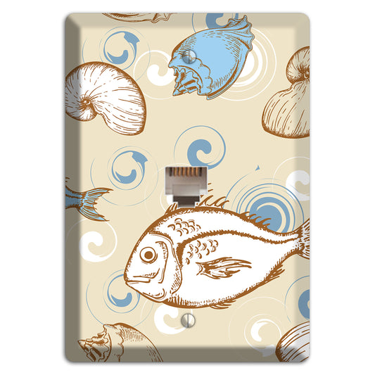 Mixed Sea Life Style 2 Phone Wallplate