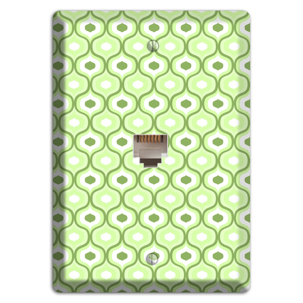 Multi Green Double Scallop Phone Wallplate