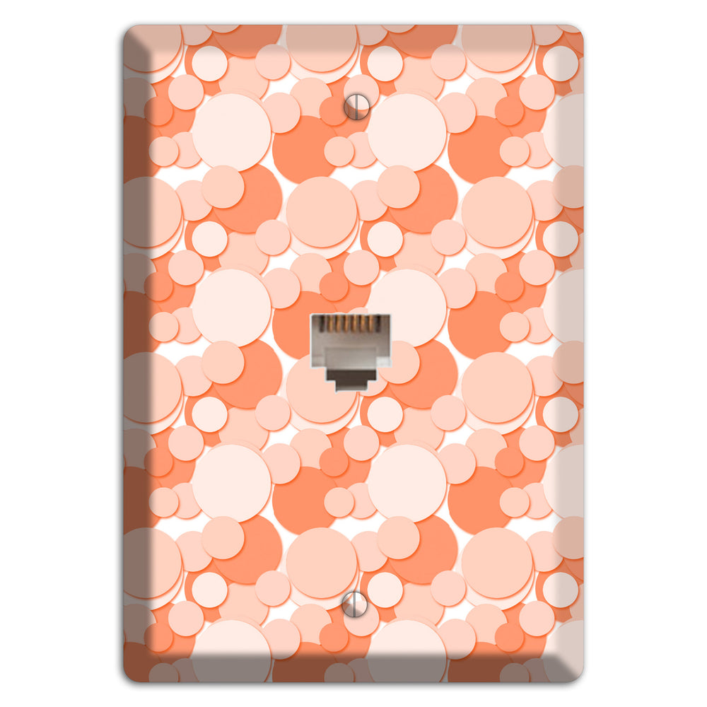 Multi Coral Bubble Dots Phone Wallplate