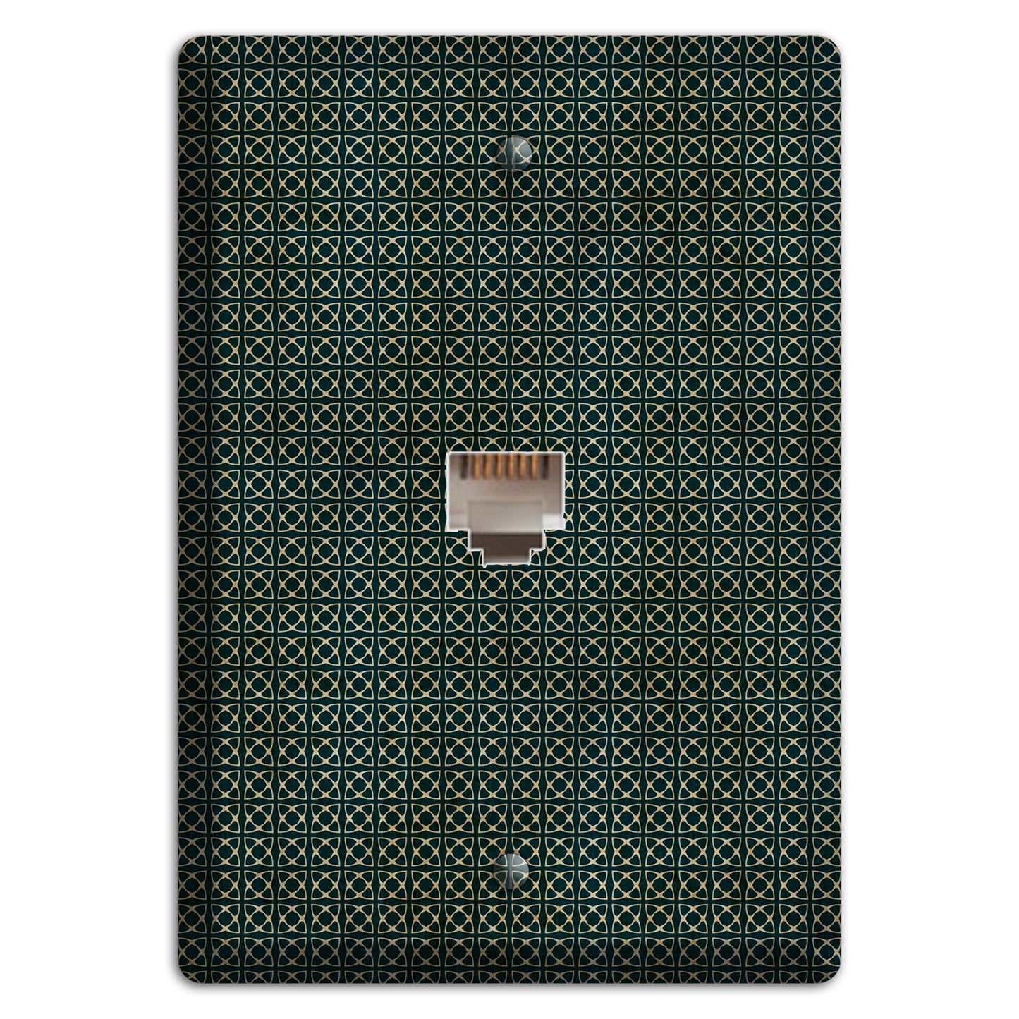 Dark Green Grunge Tiny Tiled Tapestry 5 Phone Wallplate
