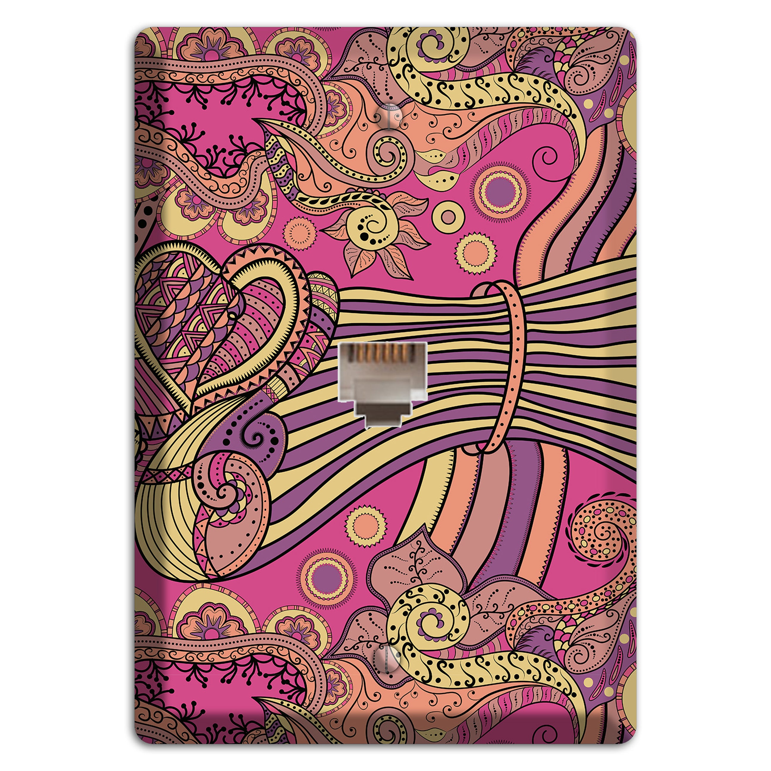 Retro Flourish 1 Phone Wallplate