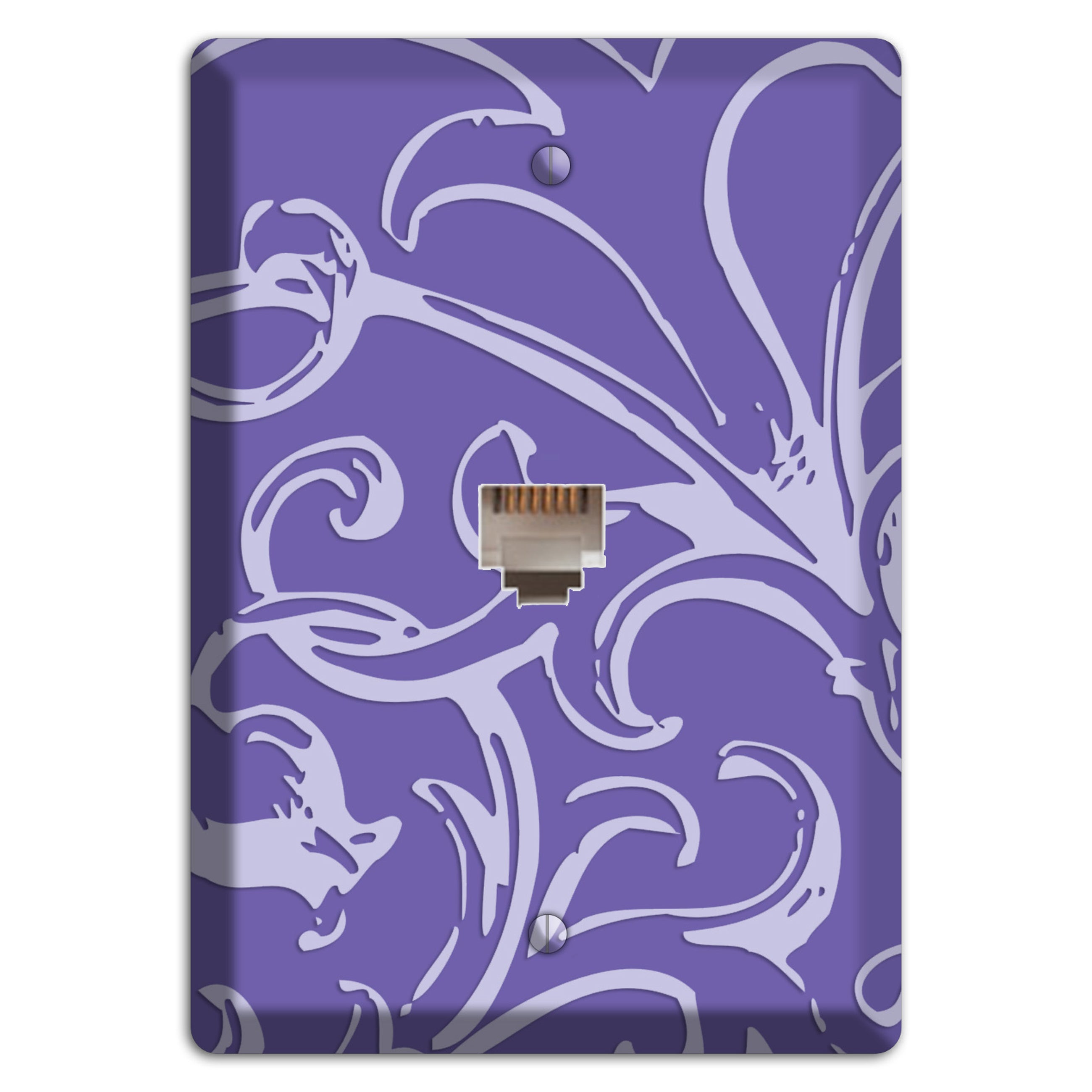 Victorian Light Purple Phone Wallplate
