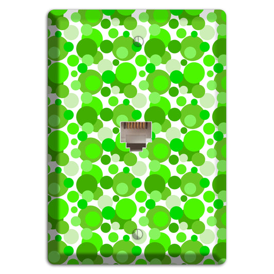 Multi Green Bubble Dots Phone Wallplate