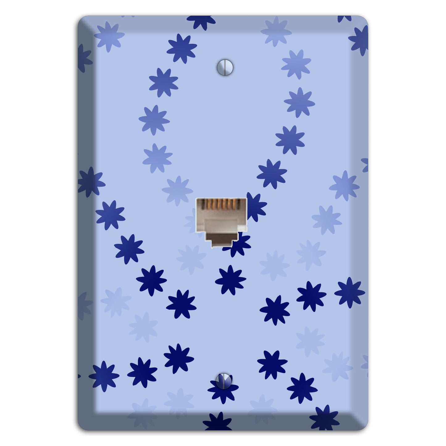 Periwinkle with Blue Constellation Phone Wallplate