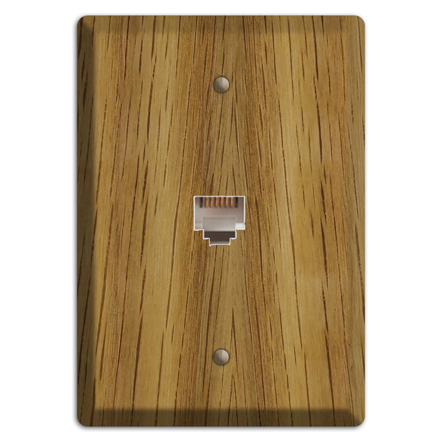 Unfinished White Oak Wood Phone Hardware with Plate