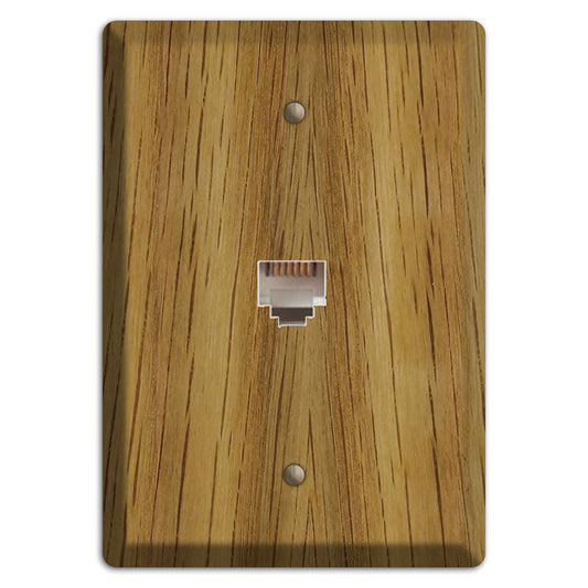 Unfinished White Oak Wood Phone Hardware with Plate
