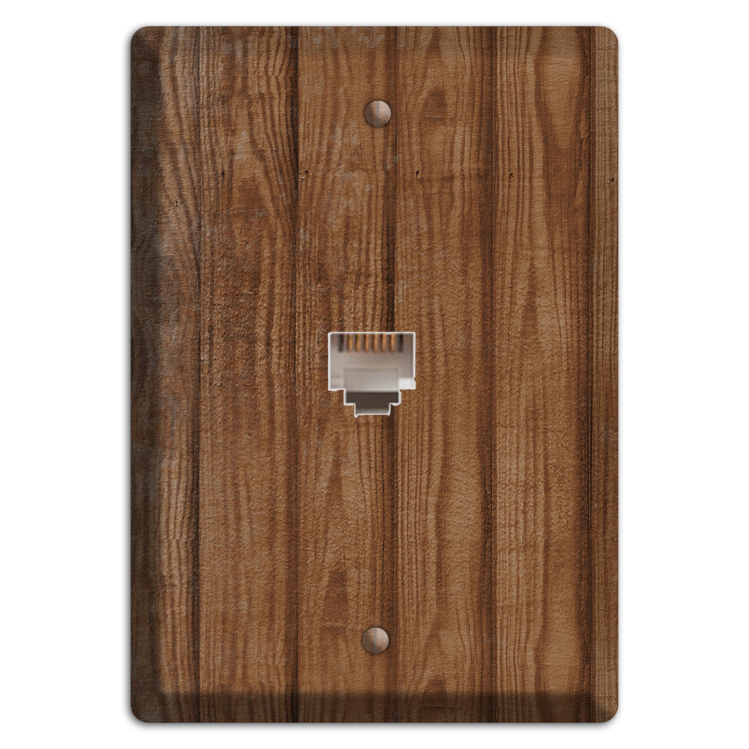 Old Copper Weathered Wood Phone Wallplate