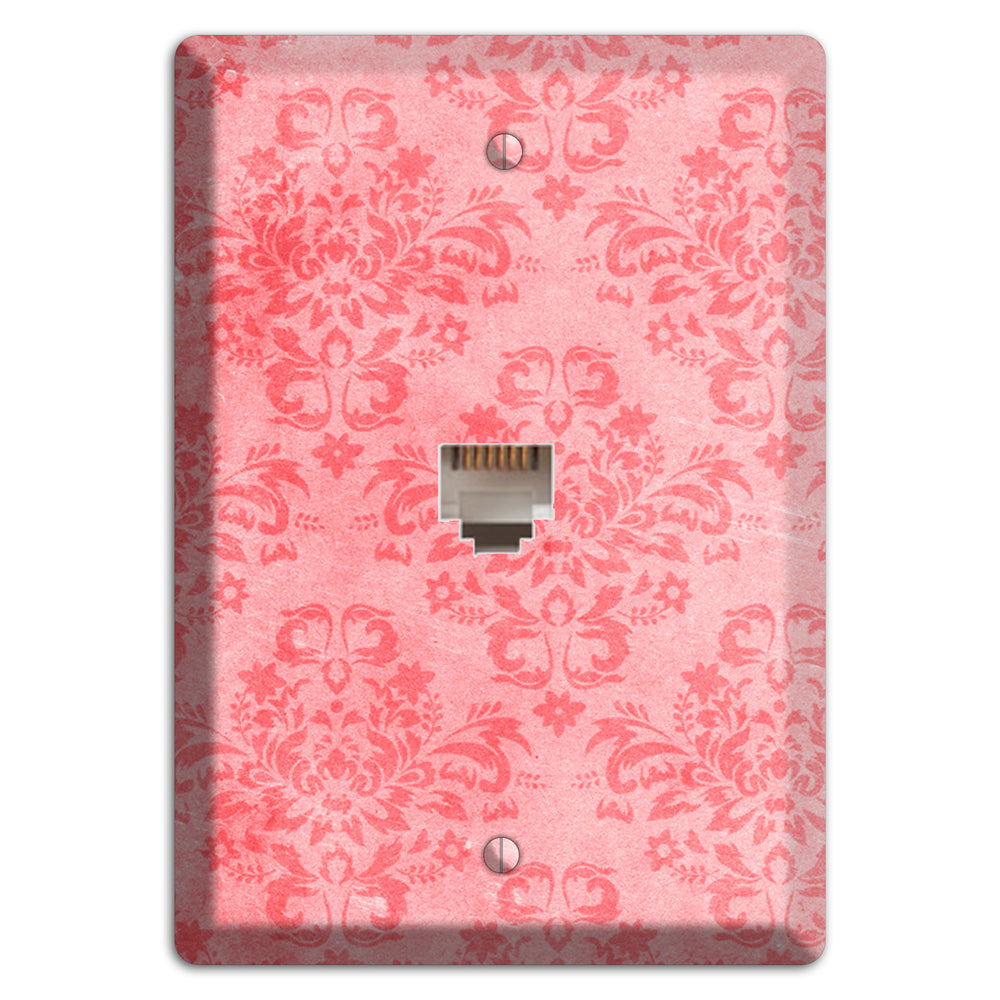 Rose Bud Soft Coral Phone Wallplate
