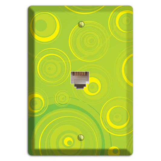 Green-yellow Circles Phone Wallplate