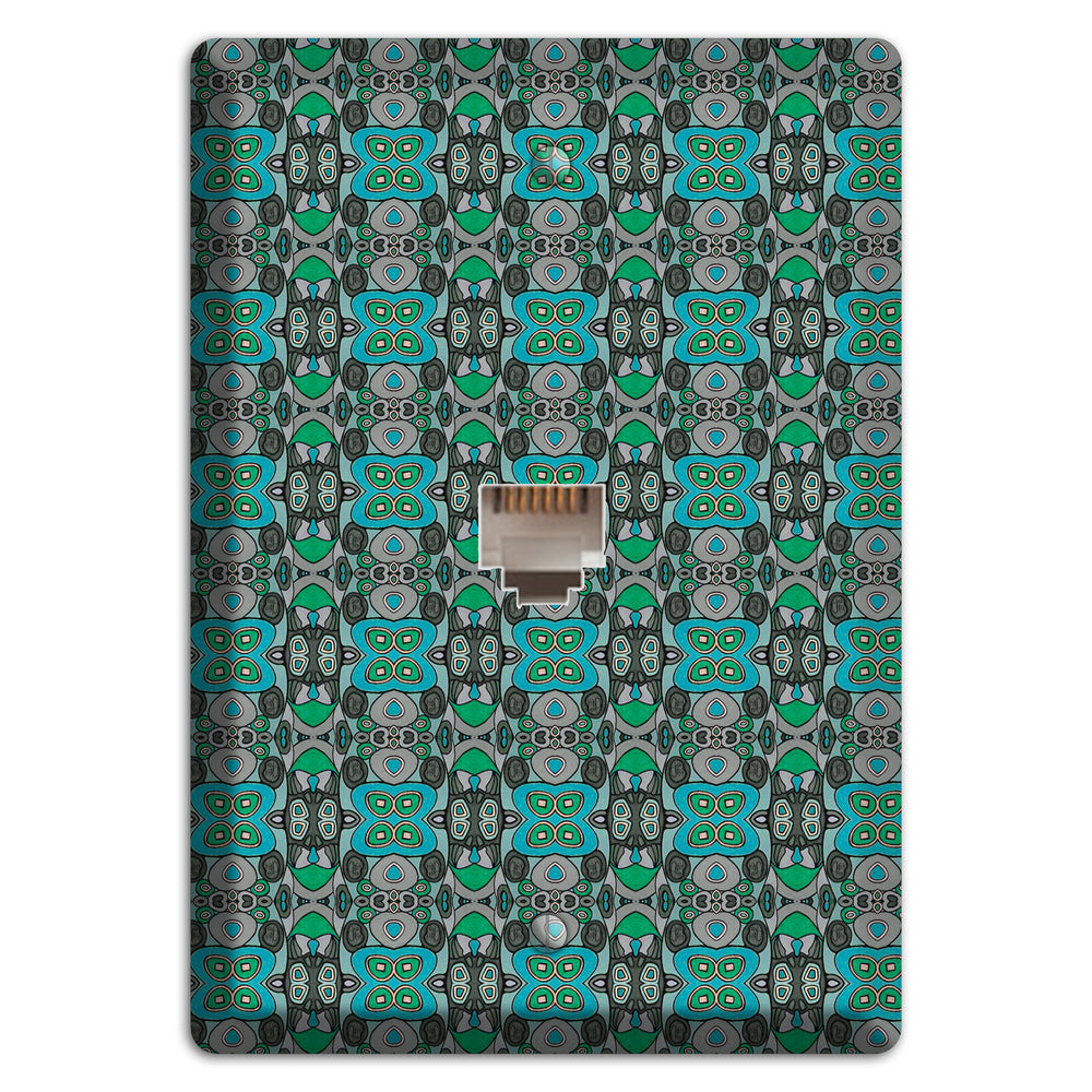 Green Tapestry Phone Wallplate