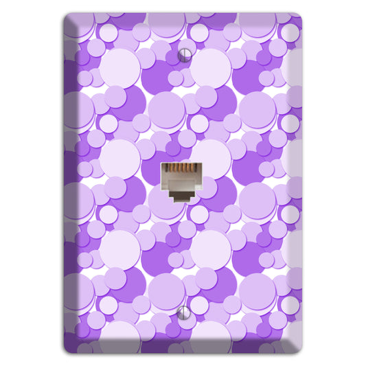 Multi Purple Bubble Dots Phone Wallplate