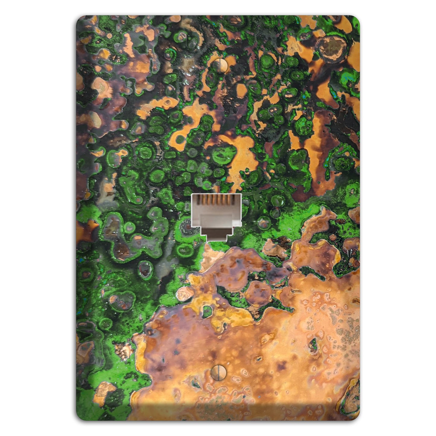 Copper Verdigris Phone Hardware with Plate